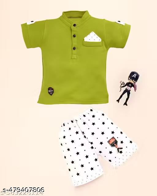 baby boy dress green white printed 1 - WYNAMIX store