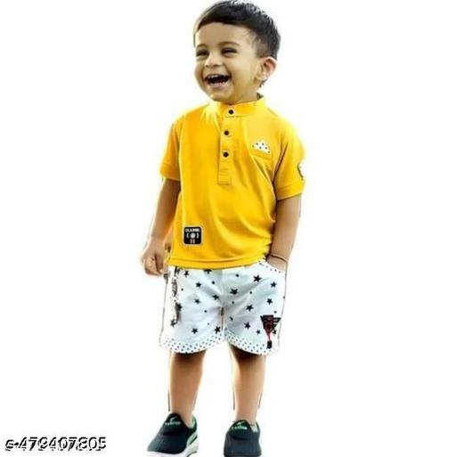 baby boy dress yellow white printed 1 - WYNAMIX store