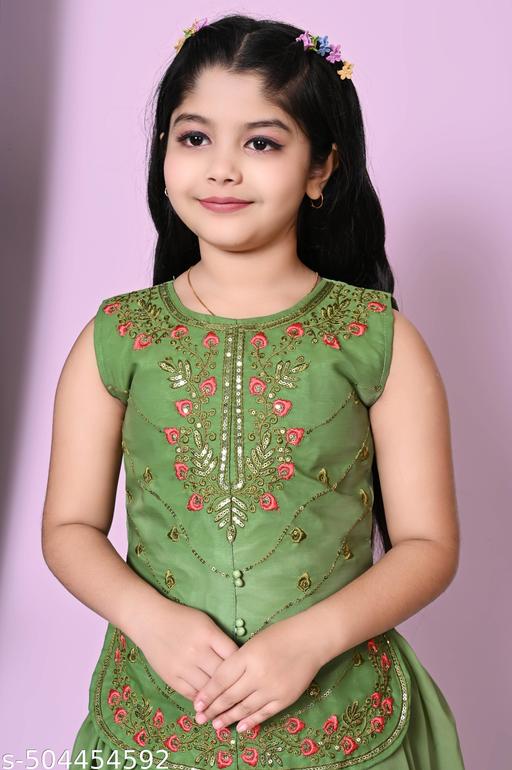 Girls Embroidered Ready to Wear kurta & Dhoti pant With Dupatta - WYNAMIX store