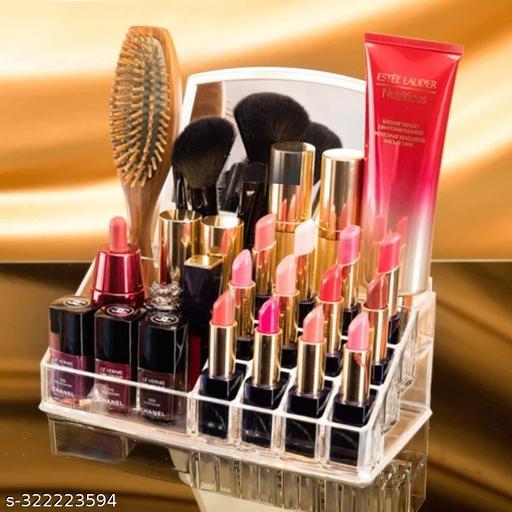16 COSMETICS | Vanity Box Cosmetics Organizer Lip Stick Nail Polish Stand Make up Storage Box Makeup, Cosmetics, and Accessories like Nail Polish, Multi Purpose Vanity Box  (Transparent) - WYNAMIX store