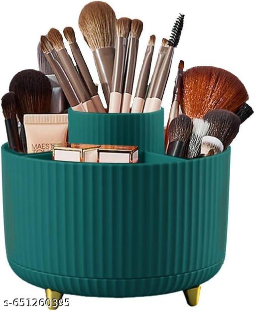 360° Rotating Green Makeup Brush Holder - Cosmetic Organizer for Bathroom or Vanity - Holds Brushes, Skincare, Nail Polish, Art Supplies, and Daily Essentials - WYNAMIX store