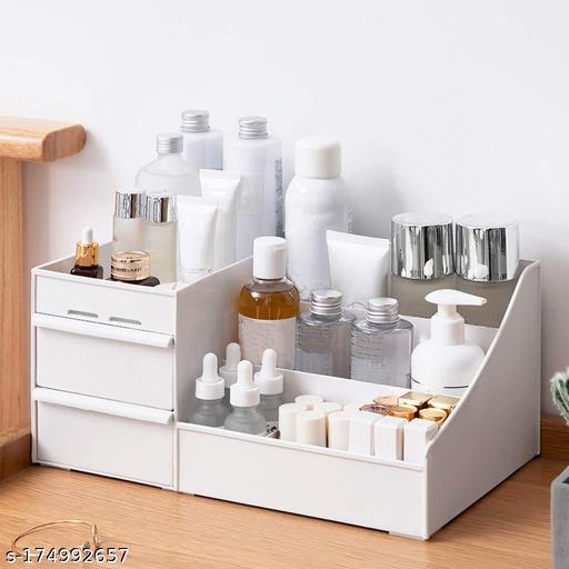 Makeup Organizer With Drawers — Countertop Organizer for Cosmetics, Vanity Holder for Lipstick, Brushes, Lotions, Eyeshadow, Nail Polish and Jewelry - WYNAMIX store