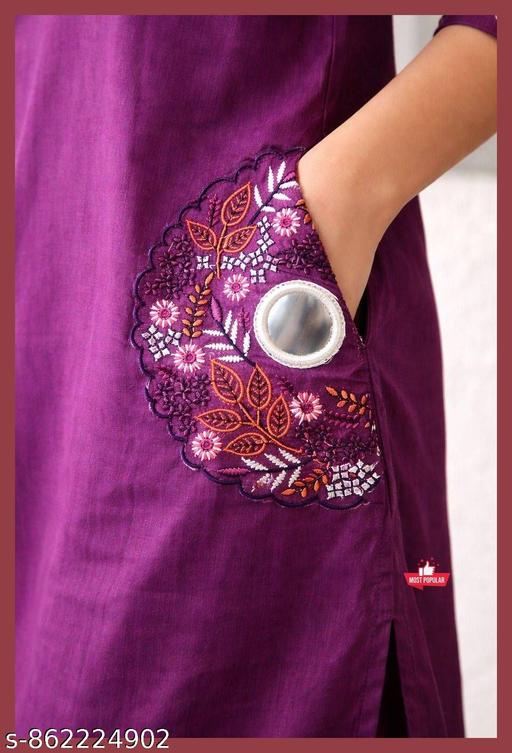 Women Embroidered Kurta Palazzo Set | Traditional Straight Kurti Set for Festive, Office & Casual Wear - WYNAMIX store