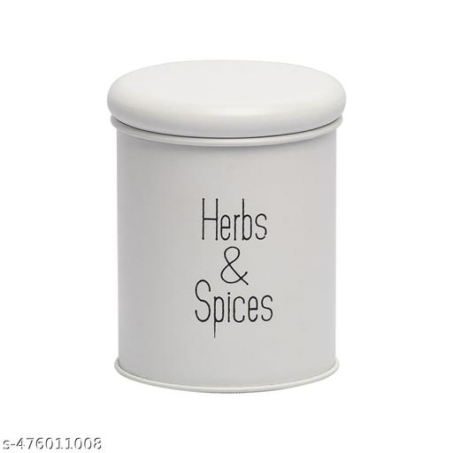 RIZIK STORE® 8-Piece Spice Jar Set|300ml Airtight MetalContainers with BPA-Free Lid| Masala Box & Kitchen Organizer | Durable Mild Steel Storage Box for Spices (Metal Pack of 8) - WYNAMIX store