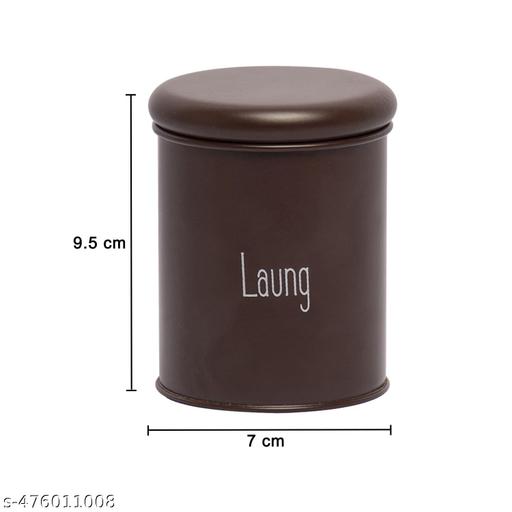 RIZIK STORE® 8-Piece Spice Jar Set|300ml Airtight MetalContainers with BPA-Free Lid| Masala Box & Kitchen Organizer | Durable Mild Steel Storage Box for Spices (Metal Pack of 8) - WYNAMIX store