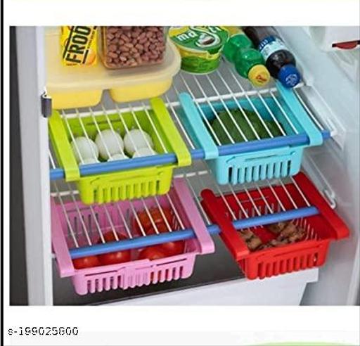 Yogi New Adjustable Fridge Storage / Organiser Basket MultiColor (Pack of 4 ) - WYNAMIX store