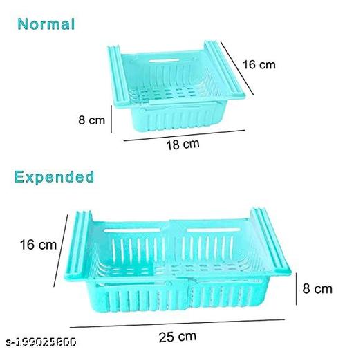 Yogi New Adjustable Fridge Storage / Organiser Basket MultiColor (Pack of 4 ) - WYNAMIX store