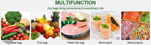 Airtight Silicone Leakproof Food Storage Bag For Vegetable |Liquid| Meat | Refrigerator Cooking Pouch | Foldable Freezer Bag(Pack of 3) - WYNAMIX store