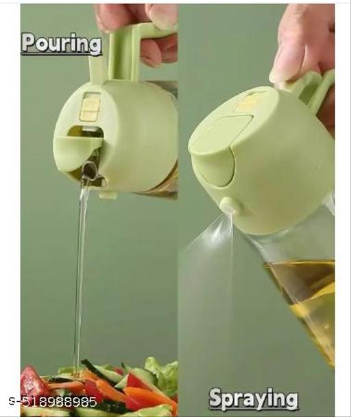  SKYNZE® 2 In 1 Oil Sprayer & Dispenser Bottle for Kitchen | For Cooking, Salad, Air Fryer, Barbecue, Baking | Premium Glass Bottle | Durable | with Leak Proof Seal | Multicolor - WYNAMIX store