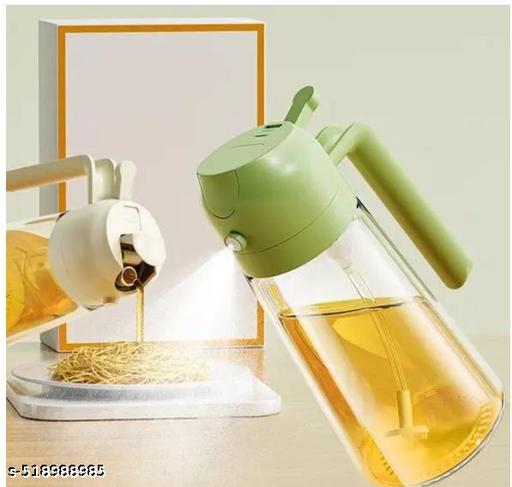  SKYNZE® 2 In 1 Oil Sprayer & Dispenser Bottle for Kitchen | For Cooking, Salad, Air Fryer, Barbecue, Baking | Premium Glass Bottle | Durable | with Leak Proof Seal | Multicolor - WYNAMIX store