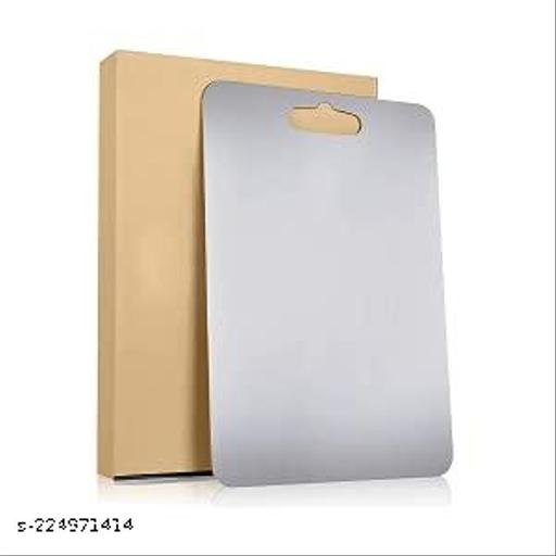 MKHOME Stainless Steel Cutting Board Metal Board for Home Cutting Board for Fruit, Vegetable, Bread & Meat Durable Safe & Heavy Duty(Medium - 14.5 cm x 9.5 Inch) - WYNAMIX store