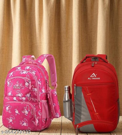 Medium 30L Laptop Bagpack Girl And Boy Unisex Bagpack For Stylish-Trending/College/Office/School/Casual/Daily Use Bagpack (pink,red) - WYNAMIX store