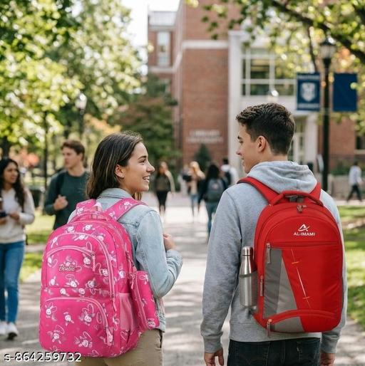 Medium 30L Laptop Bagpack Girl And Boy Unisex Bagpack For Stylish-Trending/College/Office/School/Casual/Daily Use Bagpack (pink,red) - WYNAMIX store