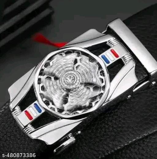 Belt for mens,  combo pack of 2 belts. Silver and gold buckles set, formal and casual wear - WYNAMIX store