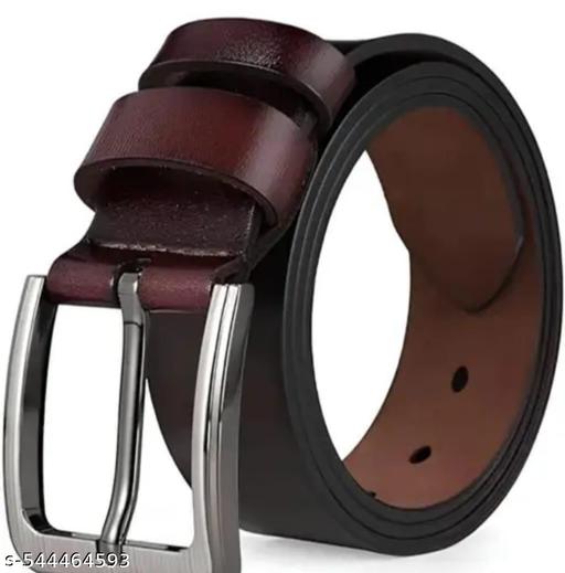MENS STYLISH ARTIFICIAL KEATHER BELT IN BROWN AND BLACK COLOUR PACK OF 2 - WYNAMIX store