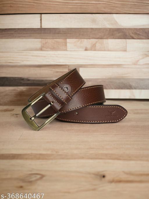 TOROLAND BROWN MEN CASUAL GENUINE LEATHER BELT - WYNAMIX store