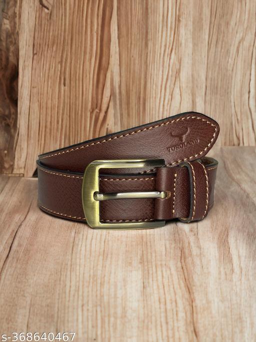 TOROLAND BROWN MEN CASUAL GENUINE LEATHER BELT - WYNAMIX store