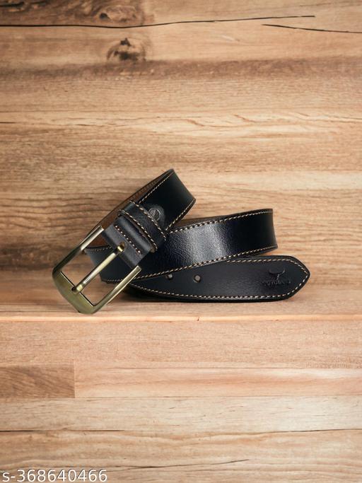 TOROLAND BLACK MEN CASUAL GENUINE LEATHER BE﻿LT - WYNAMIX store