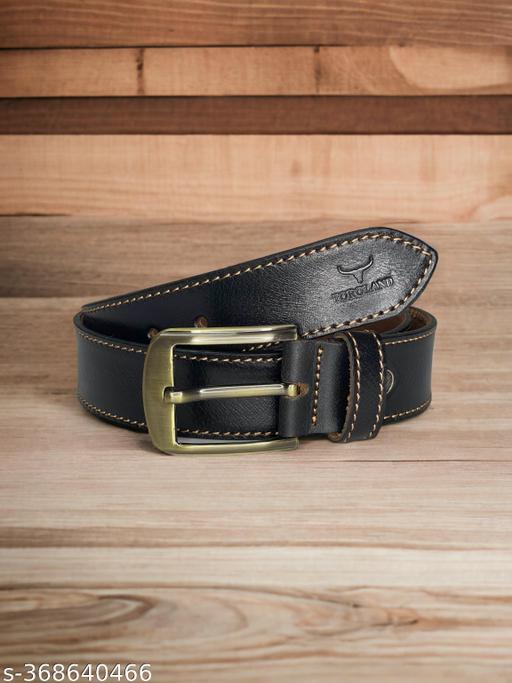 TOROLAND BLACK MEN CASUAL GENUINE LEATHER BE﻿LT - WYNAMIX store