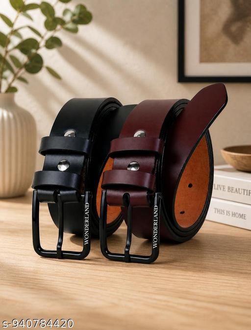 Fashionable Trendy Men and Boys Belts Fancy Unique Men Belts COMBO (PACK 0F 2) - WYNAMIX store