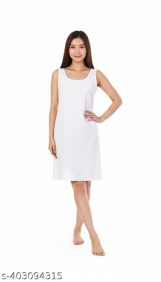 Cotton sameej /Long samij /Long camisole/ Women Camisole Cotton Slip Ladies Camisole Cotton Innerwear Women Inner Slip Sleeveless   Vest Daily Wear Camisole Soft Cotton Cami Long Camisole Plain Camisole Solid Camisole Cotton Shameez Innerwear for Kurti Layering Camisole White shameez - WYNAMIX store