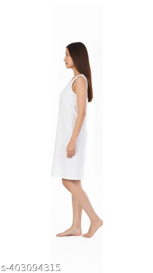 Cotton sameej /Long samij /Long camisole/ Women Camisole Cotton Slip Ladies Camisole Cotton Innerwear Women Inner Slip Sleeveless   Vest Daily Wear Camisole Soft Cotton Cami Long Camisole Plain Camisole Solid Camisole Cotton Shameez Innerwear for Kurti Layering Camisole White shameez - WYNAMIX store