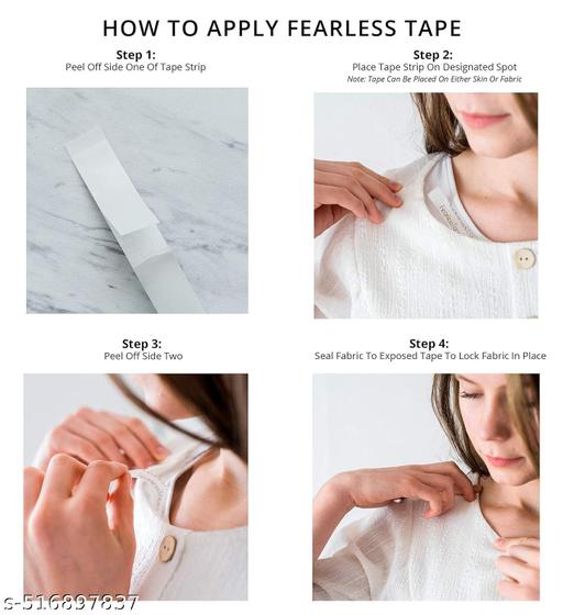 108 Strips Double Sided Tape for Fashion, Clothing and Body | All Day Strength Invisible Dress Tape for women | Gentle to stick on Skin and clothes  - WYNAMIX store