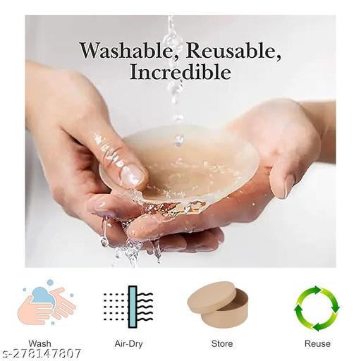 Reusable Silicone Nipple Covers - 2 Pair | Up to 30 Uses | Hypoallergenic Adhesive Pasties for Women | Skin-Friendly Nipple Pasties for Any Outfit | Stay Confident and Comfortable - WYNAMIX store