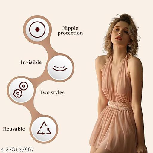 Reusable Silicone Nipple Covers - 2 Pair | Up to 30 Uses | Hypoallergenic Adhesive Pasties for Women | Skin-Friendly Nipple Pasties for Any Outfit | Stay Confident and Comfortable - WYNAMIX store