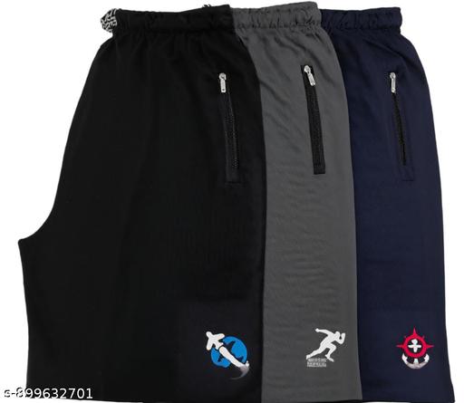 Men shorts pack of 3 cotton regular use sports  - WYNAMIX store