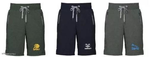 Men shorts pack of 3 cotton regular use sports  - WYNAMIX store