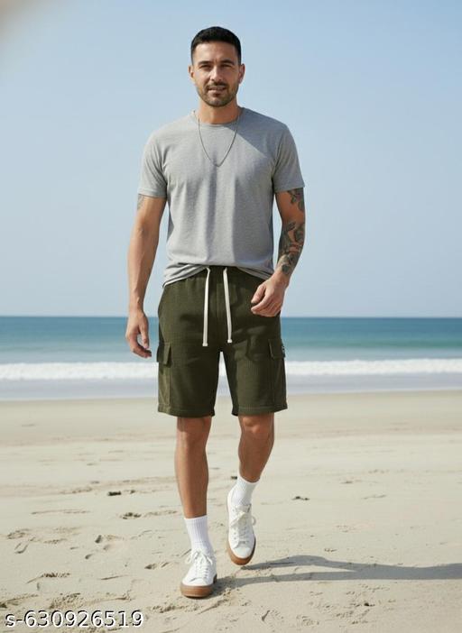 INDICLUB Men Self Design Codroy Shorts - WYNAMIX store
