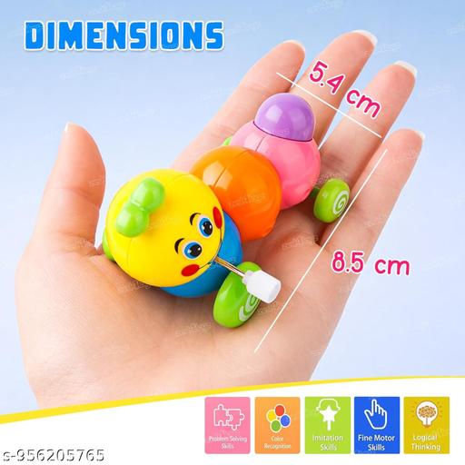 Zunbella Colorful Caterpillar Toy 2 Pcs Set for Kids | Push & Roll Toy | Cute Cartoon Baby Toy for Boys & Girls - WYNAMIX store