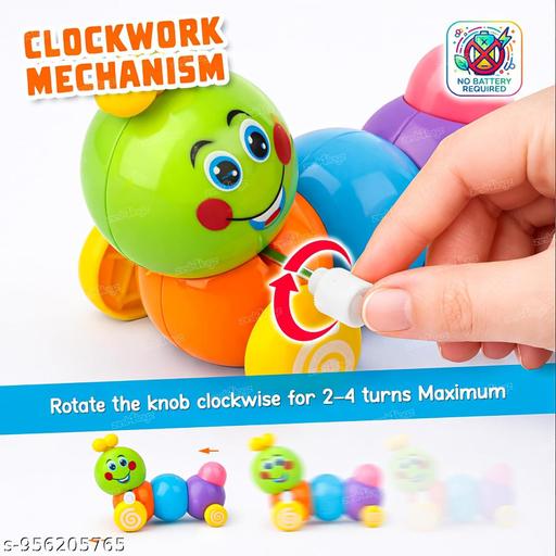 Zunbella Colorful Caterpillar Toy 2 Pcs Set for Kids | Push & Roll Toy | Cute Cartoon Baby Toy for Boys & Girls - WYNAMIX store