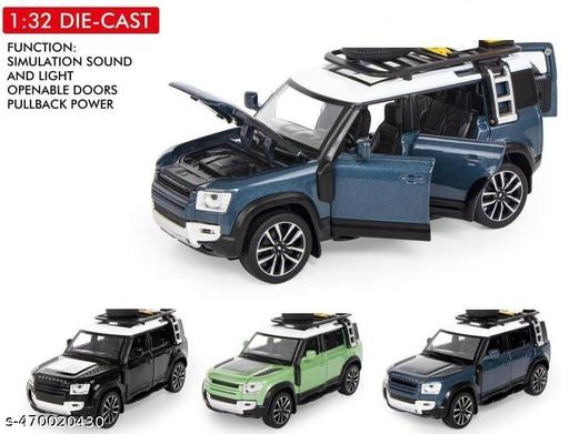 Range Rover Defender 1:32 Scale Model Car Exclusive Alloy Metal Pull Back Die-cast Car Metal Pullback Toy car with Openable Doors & Light Music Best Gifts Toys Kids. ( Color As Per Availability ) - WYNAMIX store