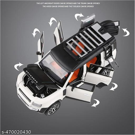 Range Rover Defender 1:32 Scale Model Car Exclusive Alloy Metal Pull Back Die-cast Car Metal Pullback Toy car with Openable Doors & Light Music Best Gifts Toys Kids. ( Color As Per Availability ) - WYNAMIX store