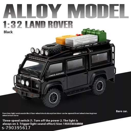 1:32 Scale LAND ROVER DEFENDER VAN - BLACK Die-Cast Metal Car with Sport car Openable Doors Light and Sound,Pull Back Function Indoor Outdoor Toy for Kids  - WYNAMIX store