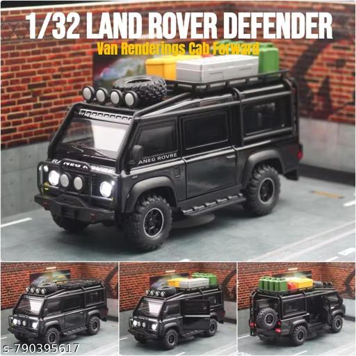 1:32 Scale LAND ROVER DEFENDER VAN - BLACK Die-Cast Metal Car with Sport car Openable Doors Light and Sound,Pull Back Function Indoor Outdoor Toy for Kids  - WYNAMIX store