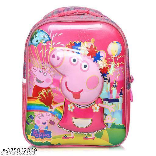 Stylbase Peppa Pig 3d School Bag For Boys And Girls Cartoon Printed Waterproof Backpack Bag Ideal For Small Kids Bag UKG Nursery 1st Class Girls School Bags 5-7 years 13 Inches - WYNAMIX store