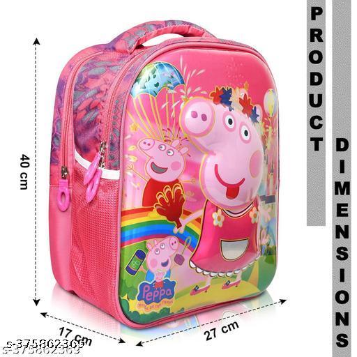 Stylbase Peppa Pig 3d School Bag For Boys And Girls Cartoon Printed Waterproof Backpack Bag Ideal For Small Kids Bag UKG Nursery 1st Class Girls School Bags 5-7 years 13 Inches - WYNAMIX store