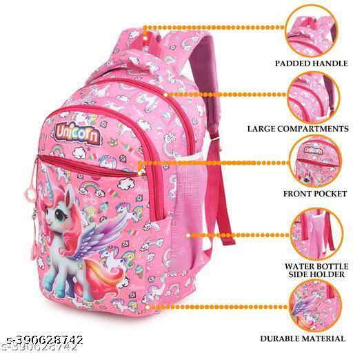 Bags for School Kids/Boys Bag Girls Bag/ Primary School Bag/ Durable Bag/Pink Bag/Bag/Stylish Bag/ Bag for Kids ( 5-7 year kids)  - WYNAMIX store