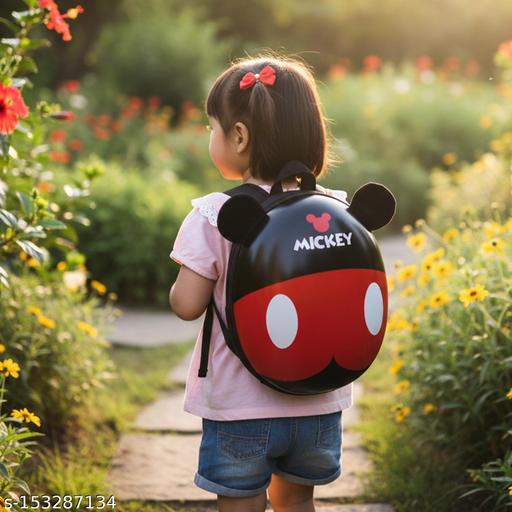 Kids Backpack – Cute Mickey Design, Waterproof School Bag for 2 to 4 Years School Students (Black & Red) - WYNAMIX store