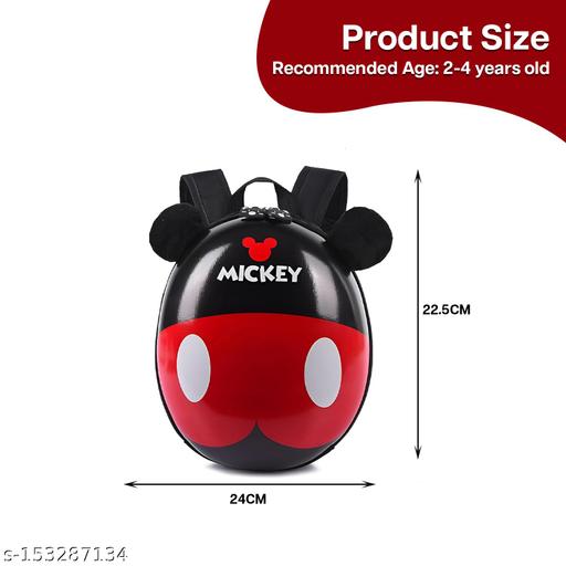 Kids Backpack – Cute Mickey Design, Waterproof School Bag for 2 to 4 Years School Students (Black & Red) - WYNAMIX store