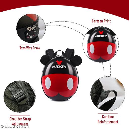 Kids Backpack – Cute Mickey Design, Waterproof School Bag for 2 to 4 Years School Students (Black & Red) - WYNAMIX store
