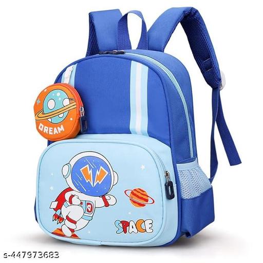 Kids Backpack, Astronaut Design, Waterproof, Ultra-light School Bag with Coin Purse for Preschool and Kindergarten Students (Royal Blue) - WYNAMIX store
