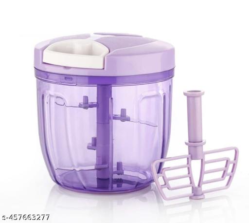 XXL 1 Liter Big Size Kitchen Dori Handy Vegetable and Fruit Manual Chopper: Effortlessly Chop Onions, Fruits, and More - 5 Stainless Steel Blades for Quick and Easy Cutting (Purple, 1000ml) - WYNAMIX store
