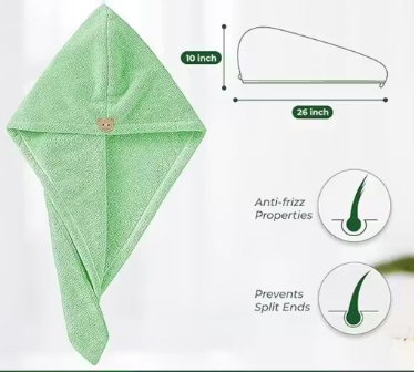 Alaukik Hair Towel Wrap Turban Microfiber, Hair Drying Towels Quick Dry Hair Hat Drying Shower Head Towels Wrapped Bath Cap Anti Frizz Hair Care Dryer Towel for Women Girl Wet/Long/Curly/Thick Hair Shower Caps heavy quality hair wrap towel (EXPORT QUALITY) (MULTICOLOR) Pack Of 3 - WYNAMIX store