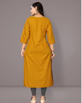 Women Cotton Blend Embroidered Plus Size Kurtis - WYNAMIX store