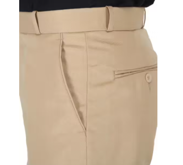 Men Regular Fit Beige Cotton Blend Trousers| FORMAL TROUSER CREAM BEIGE - WYNAMIX store