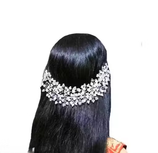 Tiara for girls and women white crystal tiara with small comb combo se Hair 2 piece comb and Tiara  Ideal for Wome - WYNAMIX store